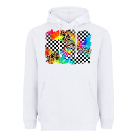 White race leopard tie dye background Heavyweight Hoodie - Zillion Design Studio