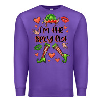 Purple im the sexy elf Premium Sweatshirt - FaDigitalArtStudio