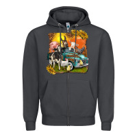 Smoke farm truck with farm animals Zipper Hoodie - texasbilliewilder