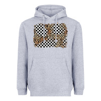 Heather Grey race leopard background Heavyweight Hoodie - Zillion Design Studio