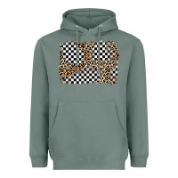 Sage race leopard background Heavyweight Hoodie - Zillion Design Studio