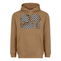 Toasted Coconut race leopard background Heavyweight Hoodie - Zillion Design Studio