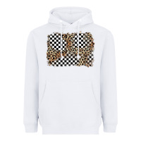 White race leopard background Heavyweight Hoodie - Zillion Design Studio