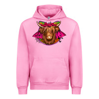 Fuchsia Pink halloween highland cow horseshoe Urban Hoodie - Jasminsmagicworld