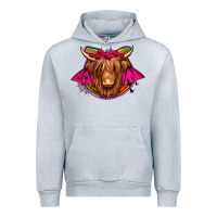 Heather Grey halloween highland cow horseshoe Urban Hoodie - Jasminsmagicworld