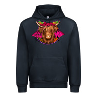 Navy halloween highland cow horseshoe Urban Hoodie - Jasminsmagicworld