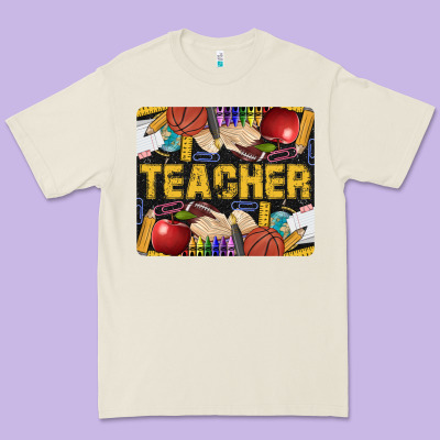 Western Teacher Black And Glitter Premium Tee Designed By Lillyallendesigns