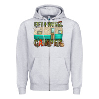 Heather Grey fifth wheel camper Zipper Hoodie - texasbilliewilder