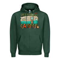 Sports Green fifth wheel camper Zipper Hoodie - texasbilliewilder