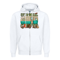 White fifth wheel camper Zipper Hoodie - texasbilliewilder