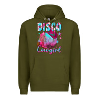 Army Green disco cowgirl Premium Hoodie - NancyCooperArtShop