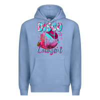 Colony Blue disco cowgirl Premium Hoodie - NancyCooperArtShop
