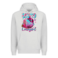 Dove Grey disco cowgirl Premium Hoodie - NancyCooperArtShop