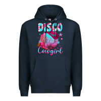 Navy disco cowgirl Premium Hoodie - NancyCooperArtShop