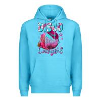 Ocean Blue disco cowgirl Premium Hoodie - NancyCooperArtShop