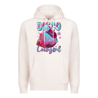 Pale Pink disco cowgirl Premium Hoodie - NancyCooperArtShop