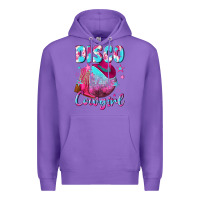 Purple disco cowgirl Premium Hoodie - NancyCooperArtShop