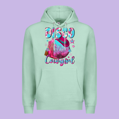 Disco Cowgirl Premium Hoodie Designed By Nancycooperartshop
