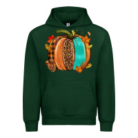 Forest Green Fall leopard pumpkin Urban Hoodie - NancyCooperArtShop