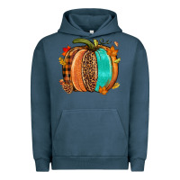 Pigment Midnight Navy Fall leopard pumpkin Urban Hoodie - NancyCooperArtShop