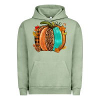 Pigment Oil Green Fall leopard pumpkin Urban Hoodie - NancyCooperArtShop