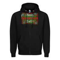 Black Merry Christmas Y'all Zipper Hoodie - RanaPortraitStore