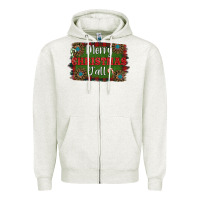 Oatmeal Heather Merry Christmas Y'all Zipper Hoodie - RanaPortraitStore