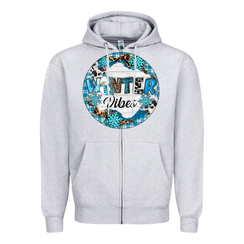 Winter Vibes Zipper Hoodie by RanaPortraitStore | Teevron
