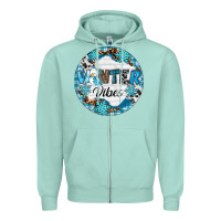 Seafoam Winter vibes Zipper Hoodie - RanaPortraitStore