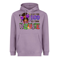 Lavender I Put The Boo In The Boujie Messy Bun Heavyweight Hoodie - texasbilliewilder