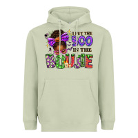Matcha I Put The Boo In The Boujie Messy Bun Heavyweight Hoodie - texasbilliewilder
