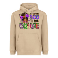 Mushroom I Put The Boo In The Boujie Messy Bun Heavyweight Hoodie - texasbilliewilder