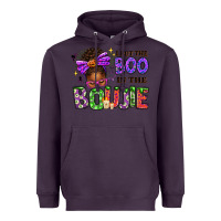 Plum I Put The Boo In The Boujie Messy Bun Heavyweight Hoodie - texasbilliewilder