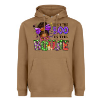 Toasted Coconut I Put The Boo In The Boujie Messy Bun Heavyweight Hoodie - texasbilliewilder