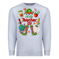 Heather Grey im the teacher elf Premium Sweatshirt - FaDigitalArtStudio