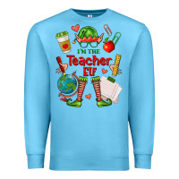 Ocean Blue im the teacher elf Premium Sweatshirt - FaDigitalArtStudio