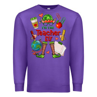 Purple im the teacher elf Premium Sweatshirt - FaDigitalArtStudio