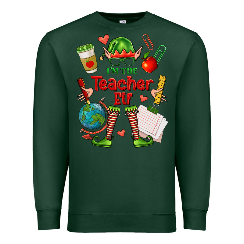 Im The Teacher Elf Premium Sweatshirt by FaDigitalArtStudio | Teevron