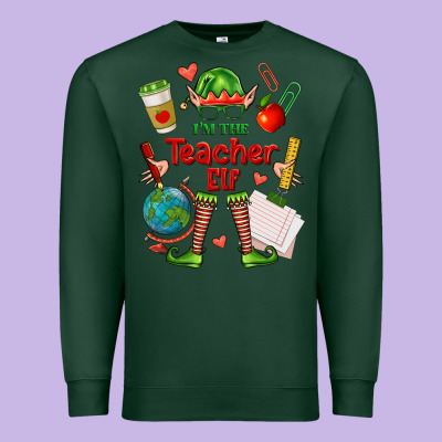 Im The Teacher Elf Premium Sweatshirt Designed By Fadigitalartstudio