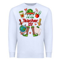 White im the teacher elf Premium Sweatshirt - FaDigitalArtStudio