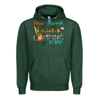 Sports Green fires friends drinks camping crew Zipper Hoodie - texasbilliewilder