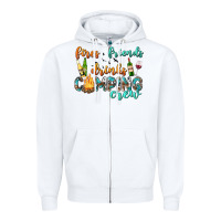 White fires friends drinks camping crew Zipper Hoodie - texasbilliewilder