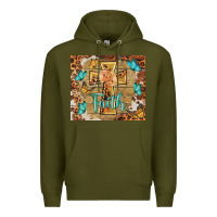 Army Green faith cross Premium Hoodie - BarkalooDesign