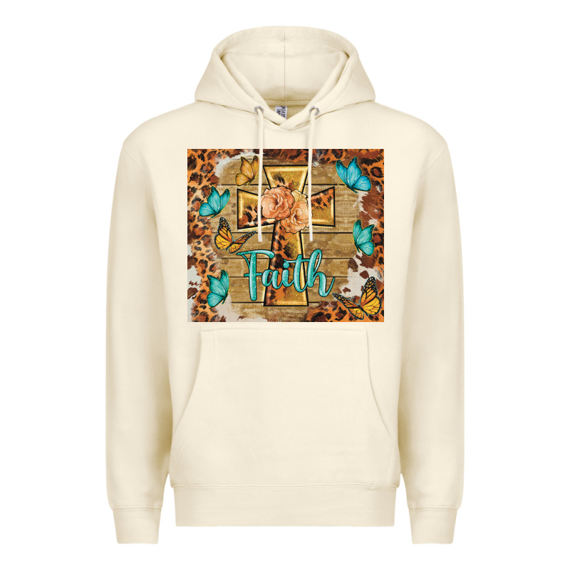 Faith Cross Premium Hoodie by BarkalooDesign | Teevron