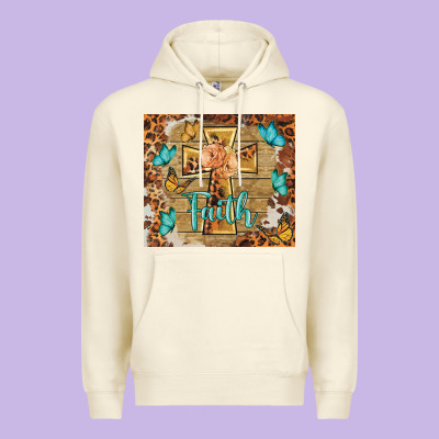 Faith Cross Premium Hoodie Designed By Barkaloodesign
