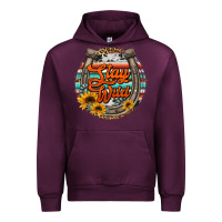 Mauve Wine stay wild horseshoe Urban Hoodie - Jasminsmagicworld