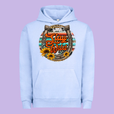 Stay Wild Horseshoe Urban Hoodie Designed By Jasminsmagicworld