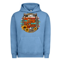 Pigment Pebble Blue stay wild horseshoe Urban Hoodie - Jasminsmagicworld