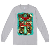 Moon Dust cross faith background Long Sleeve Tee - BarkalooDesign