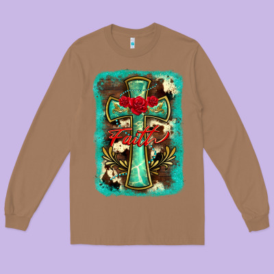 Cross Faith Background Long Sleeve Tee Designed By Barkaloodesign